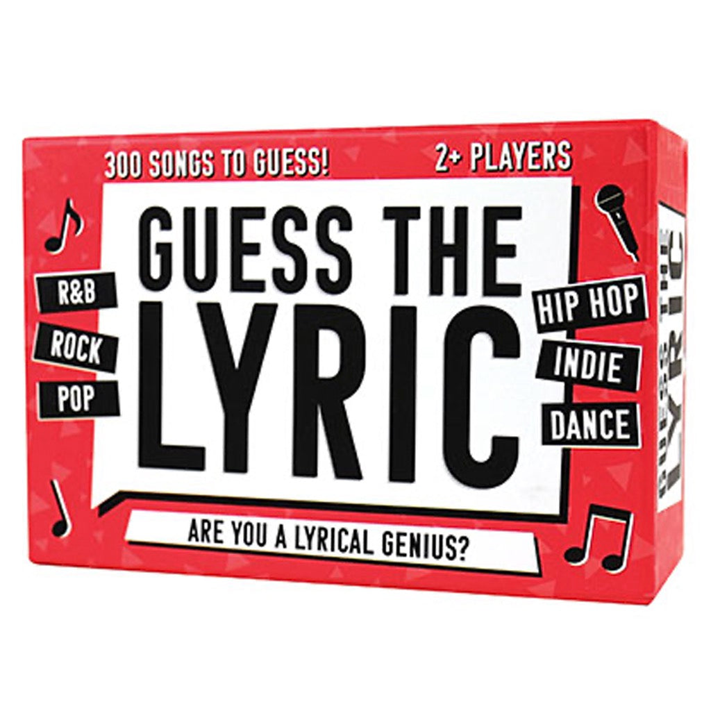 Guess the Lyric Game packaging.