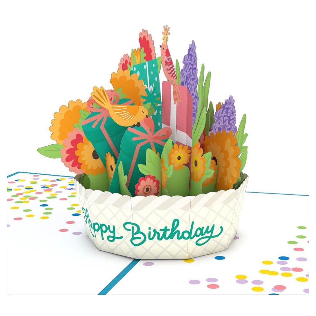 Happy Birthday Basket 3D Pop Up Card