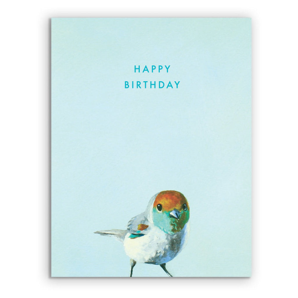 Happy Birthday Joey Bird On Blue Card