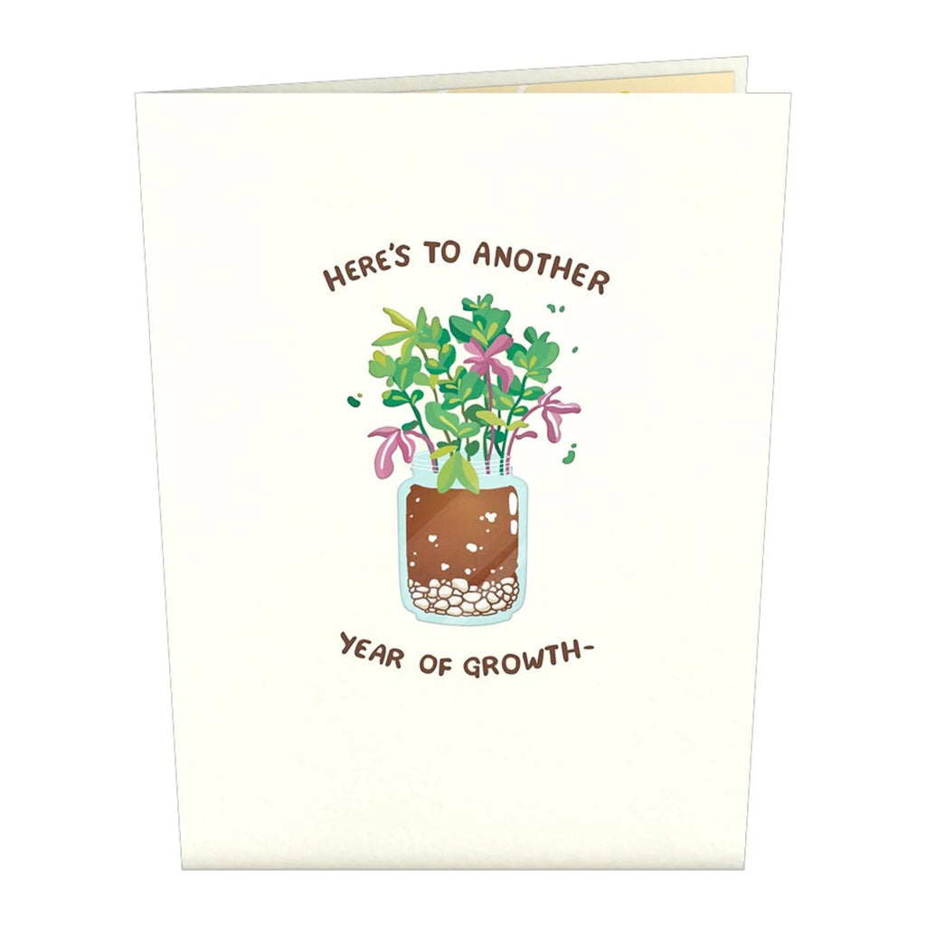Happy Birthday Plants 3D Pop Up Card Front