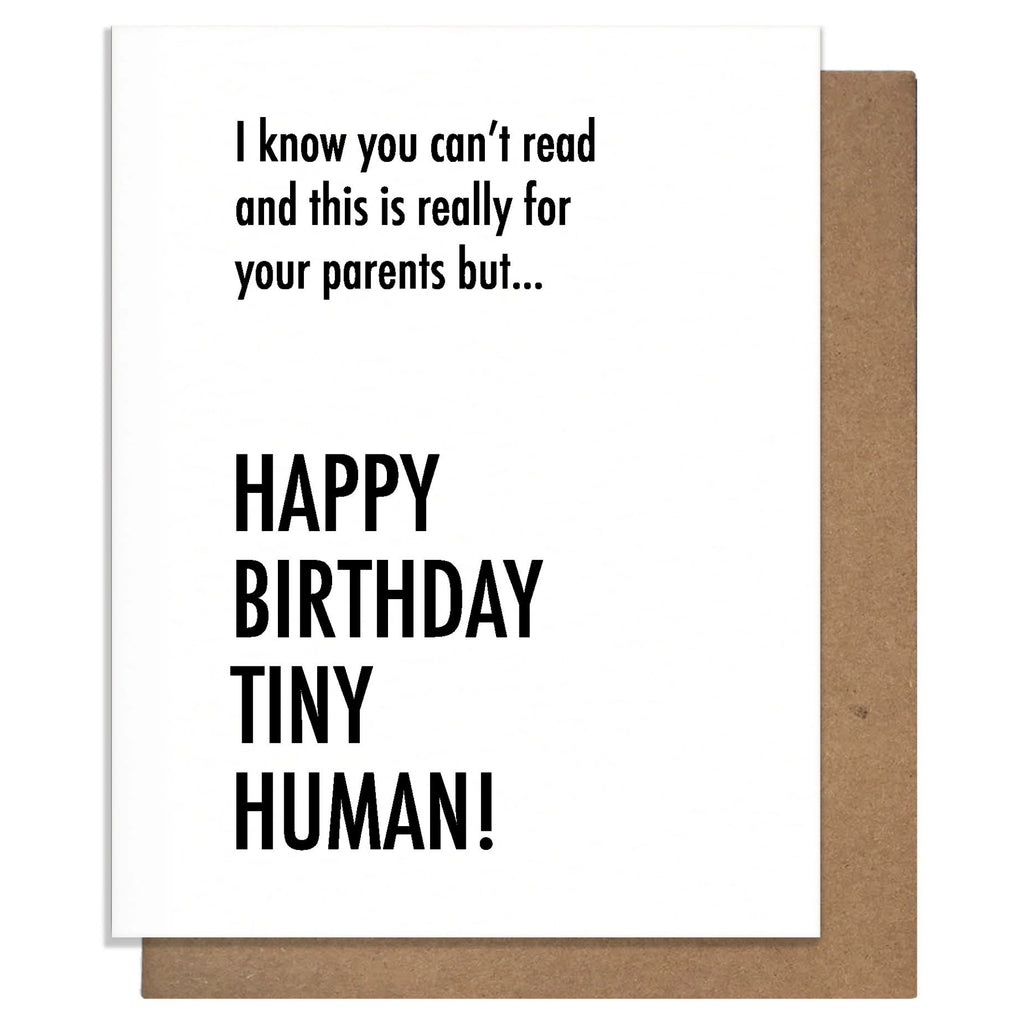 Happy Birthday Tiny Human Card