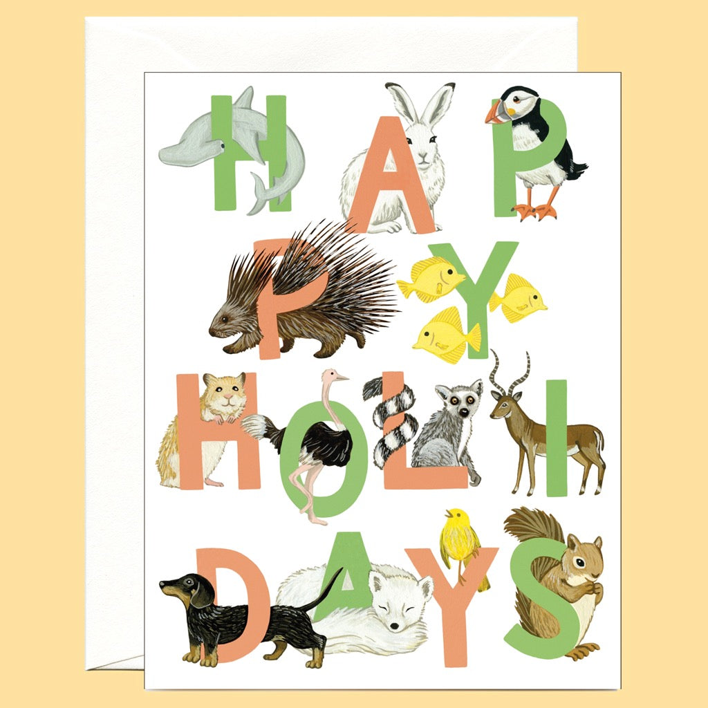 Holiday Menagerie Animals Boxed Cards