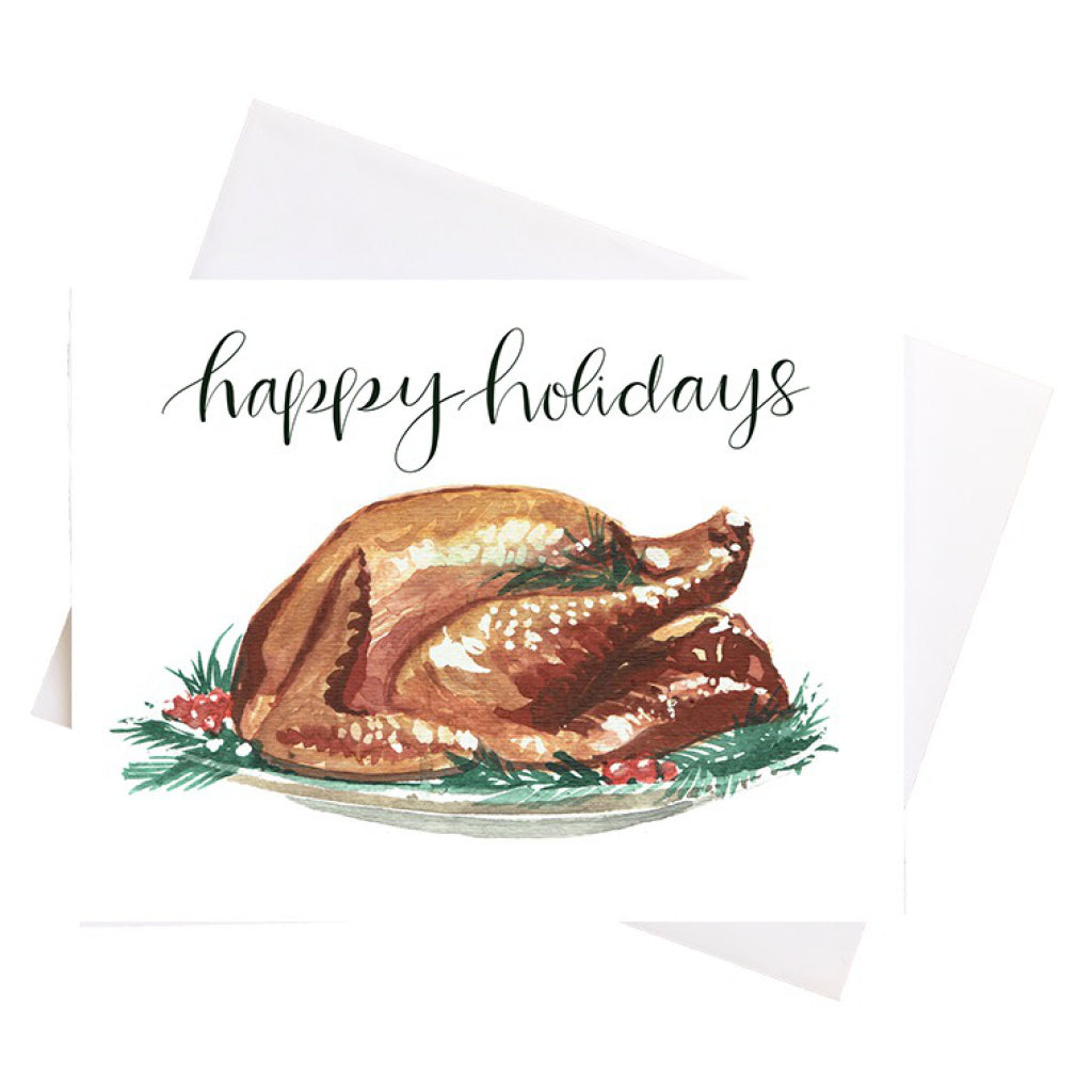 Holiday Turkey Watercolour Card