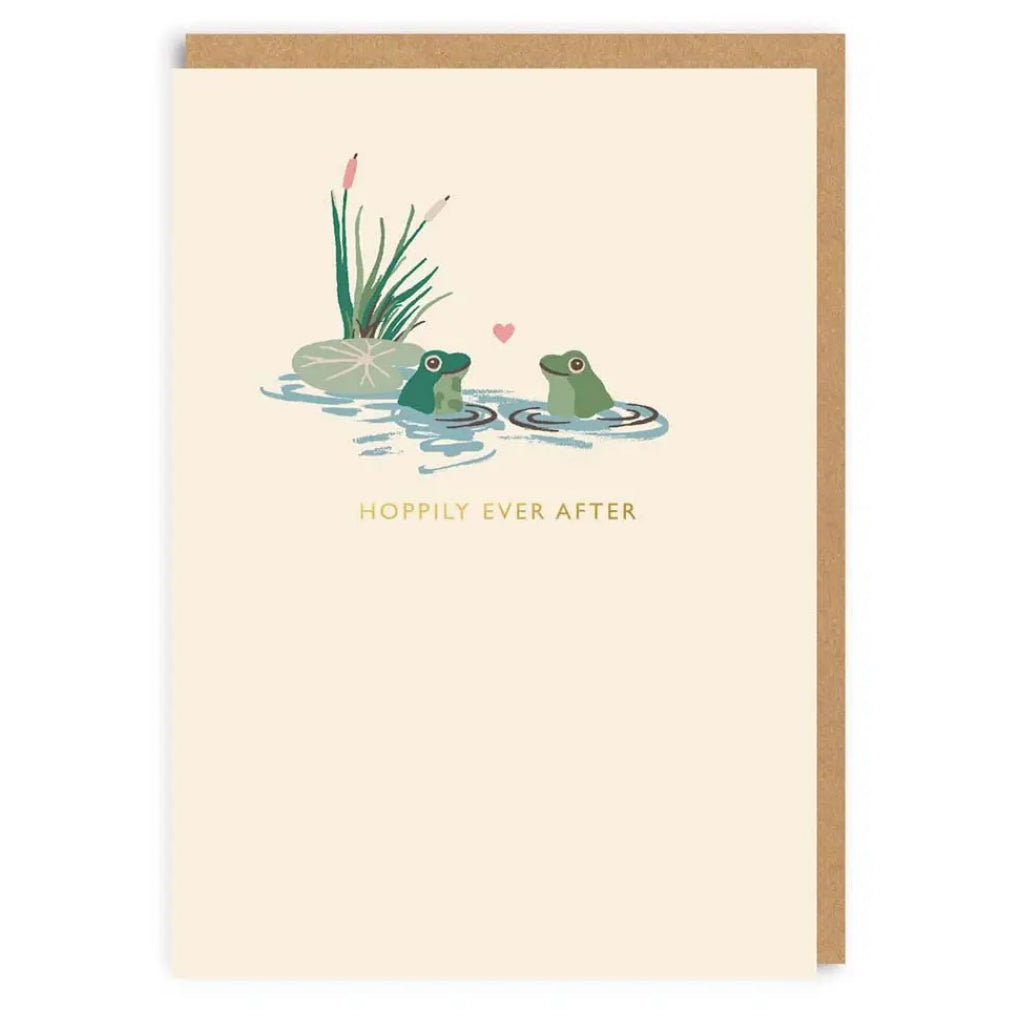 Hoppily Ever After Wedding Card.