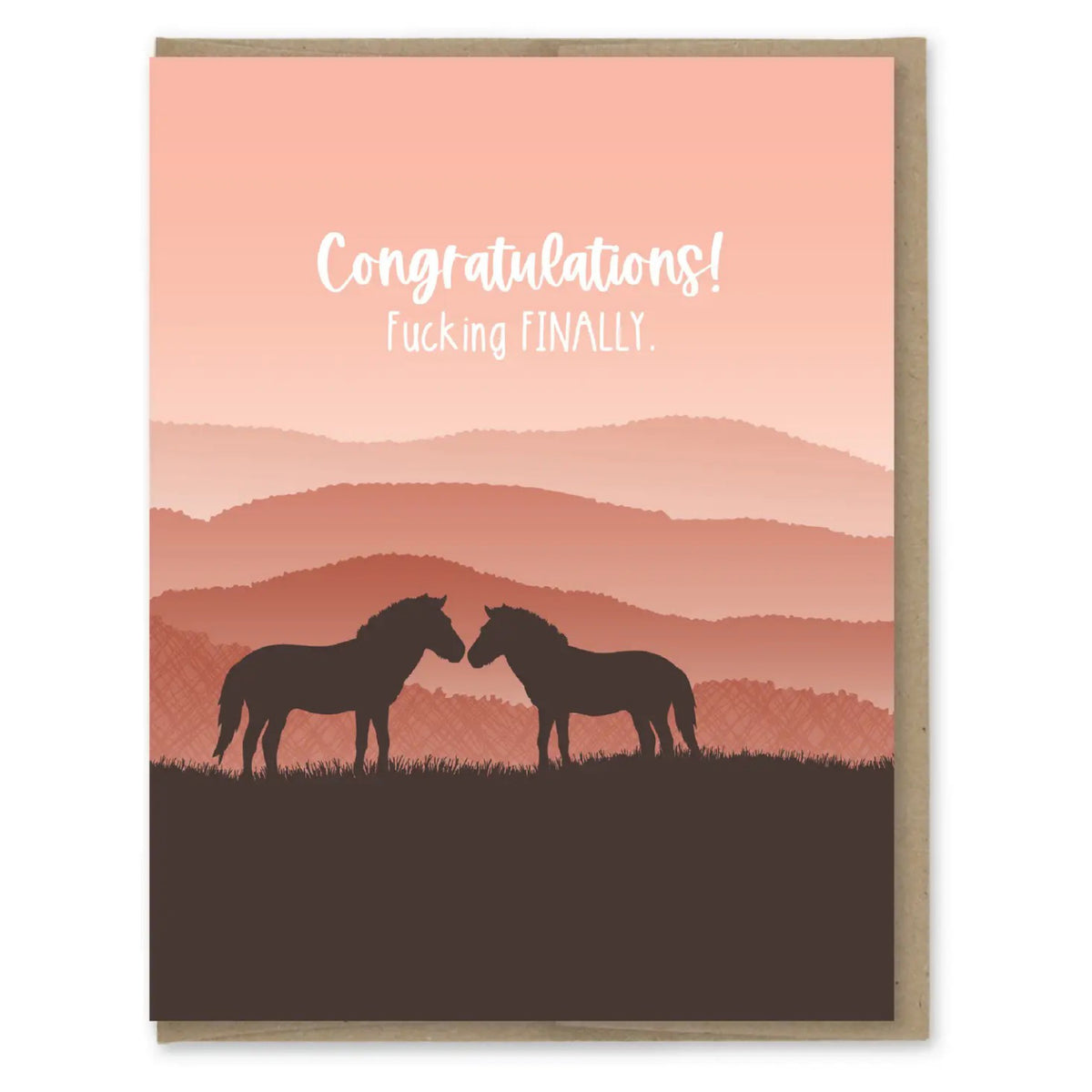 Horses Finally Wedding Card | Modern Printed Matter – Outer Layer