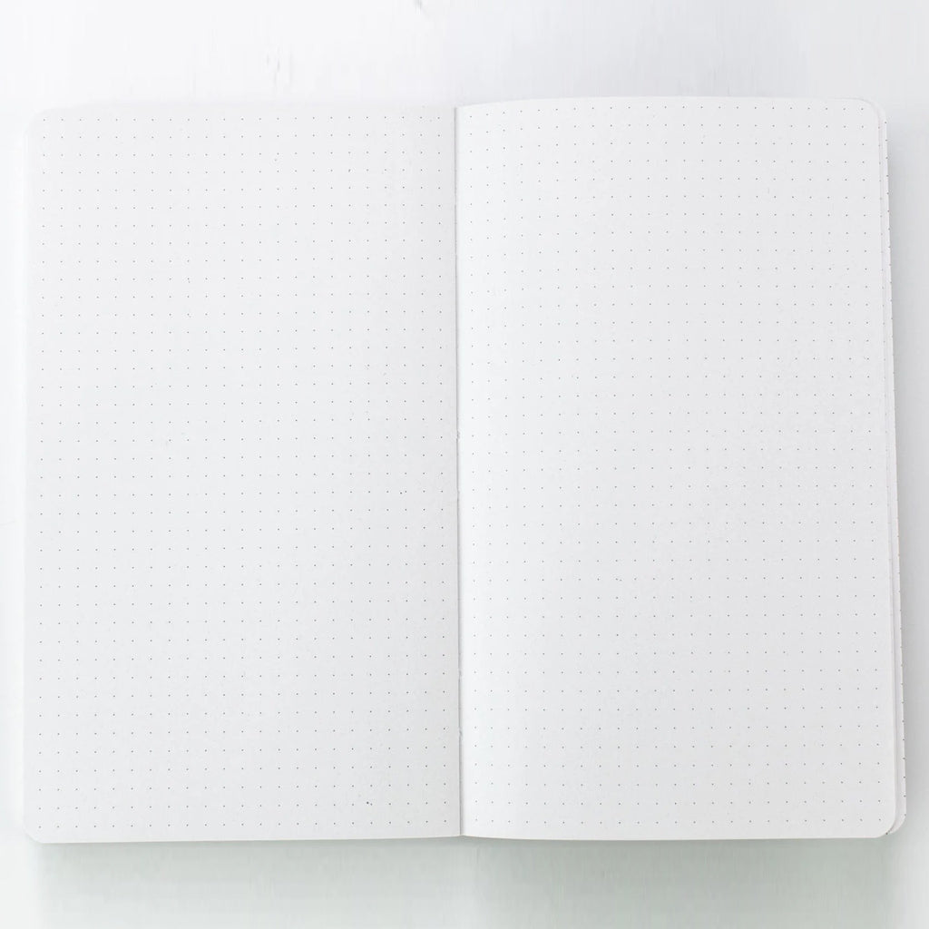 Inside dotted pages.