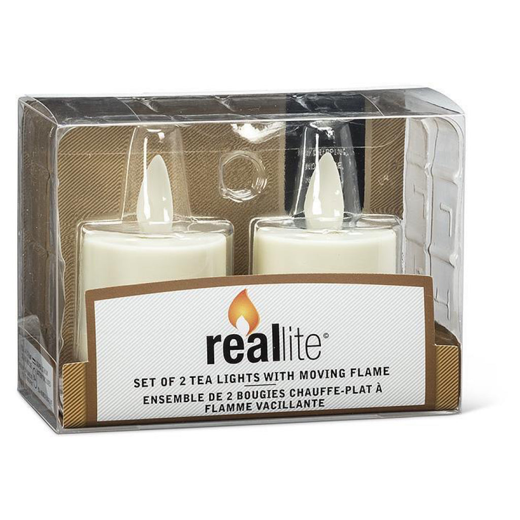 Ivory Reallite Tealights Set of 2 packaging.