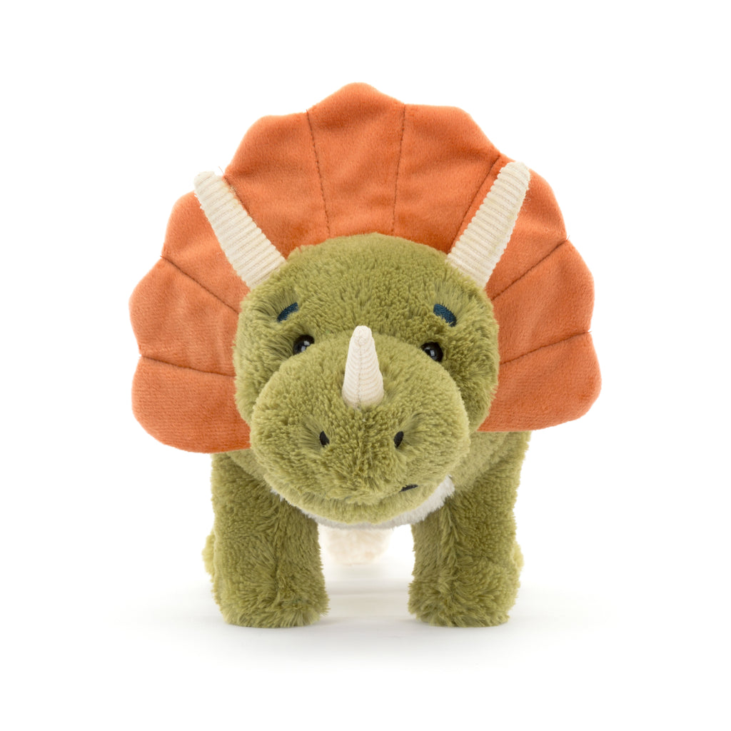 Jellycat Archie Dinosaur front view.