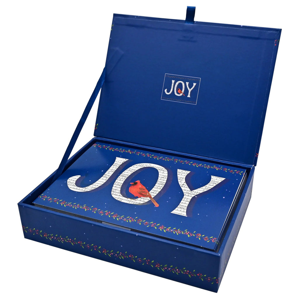Joyful Cardinal Boxed Christmas Cards box.