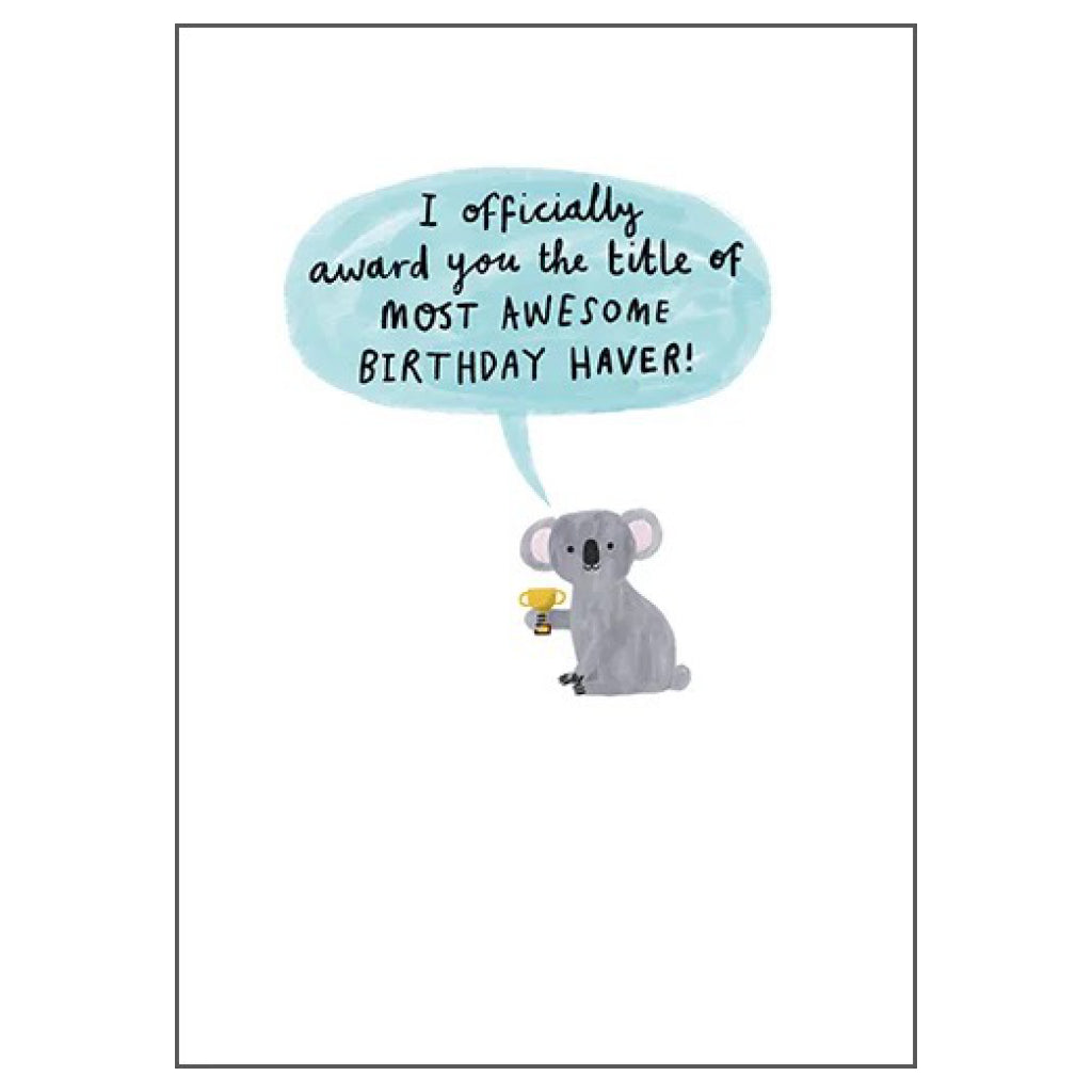 Koala Awesome Birthday Card