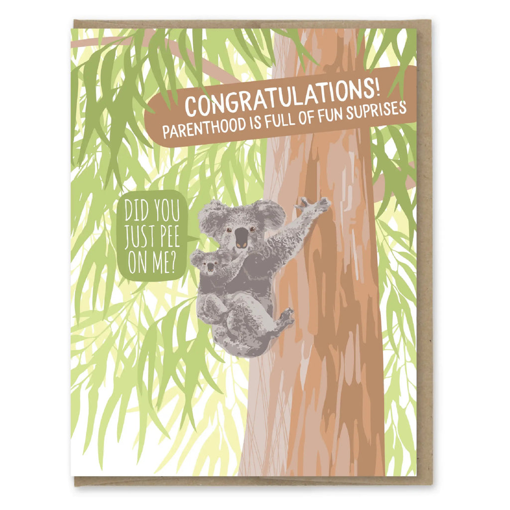 Koala Baby Pee Parenthood Card