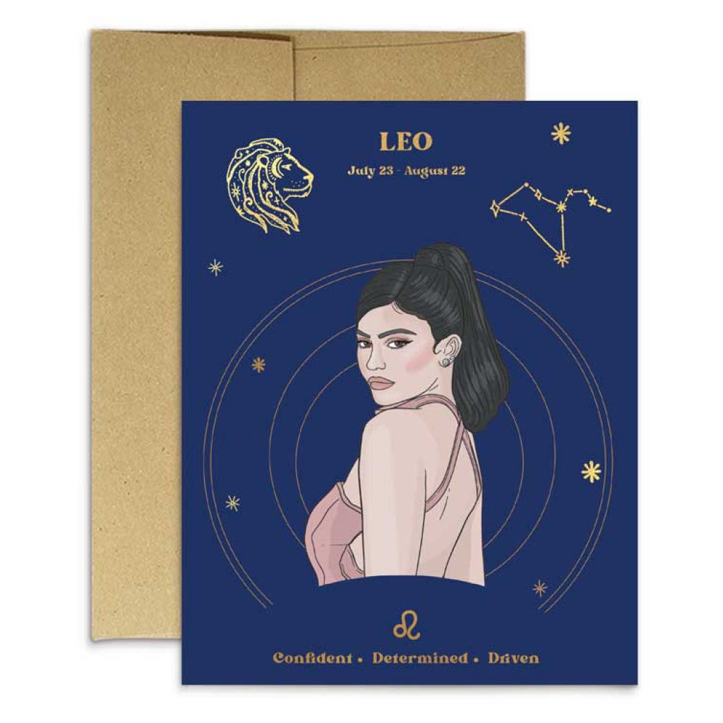 Leo Star Sign Pop Culture Zodiac Card