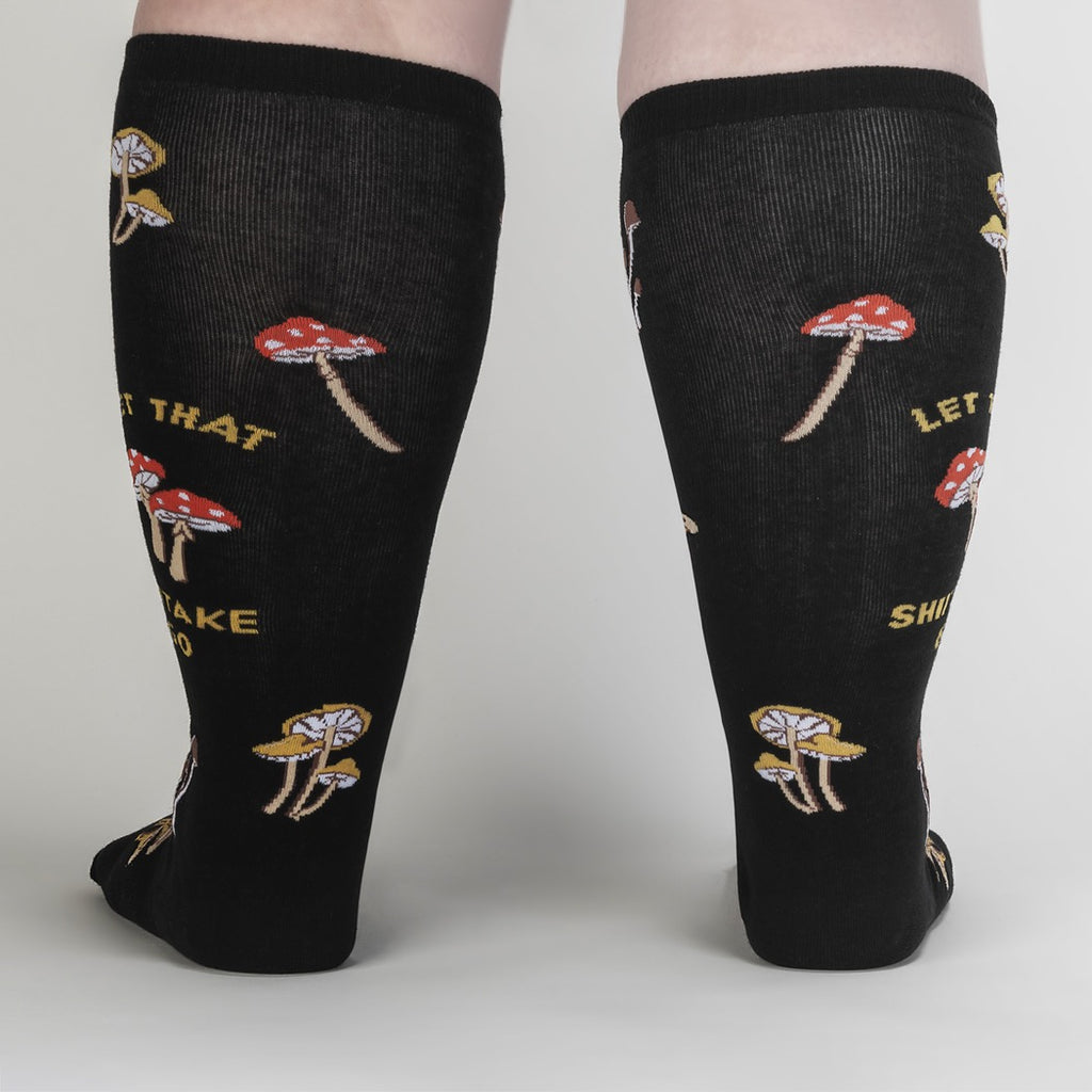 Let That Shiitake Go Stretch-It Knee High Socks back view.