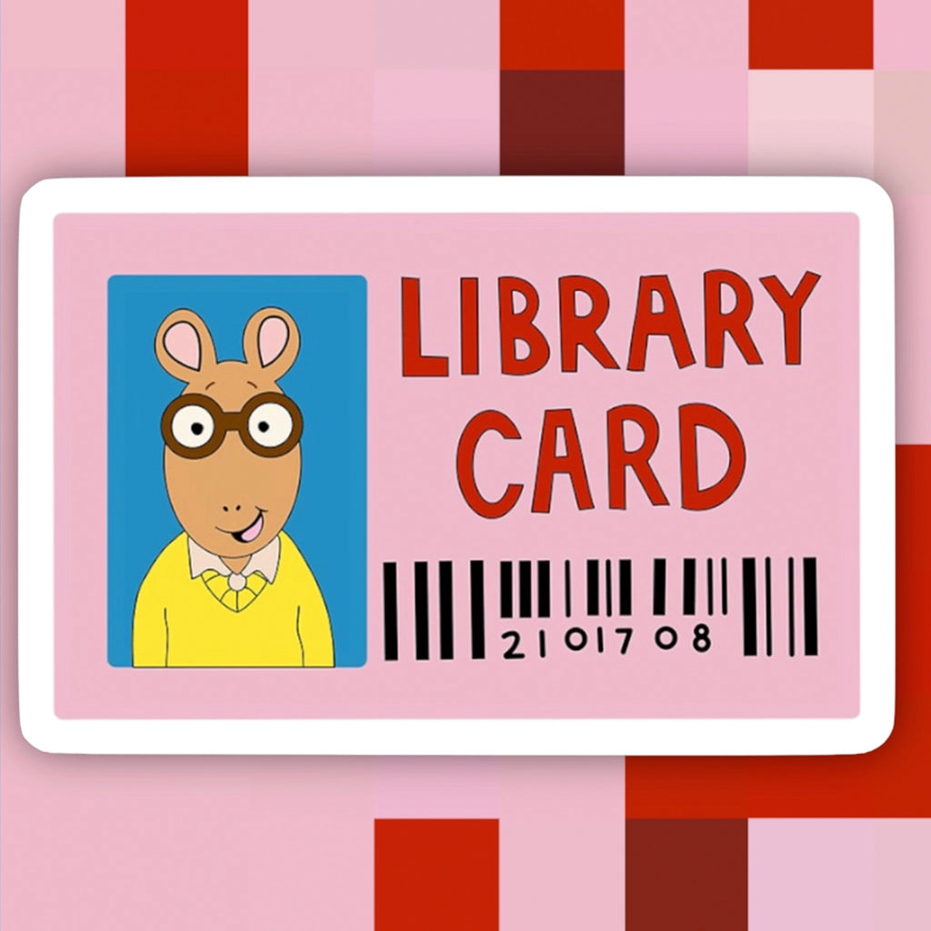 Library Card Reading Sticker.