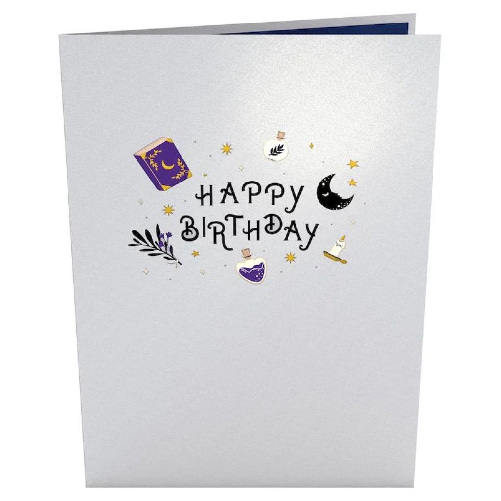 Magical Birthday 3D Pop-Up Card front view.