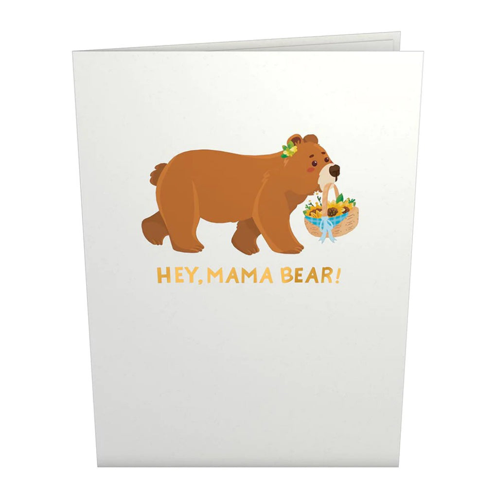 Mama Bear Mother's Day Pop-Up Card front.