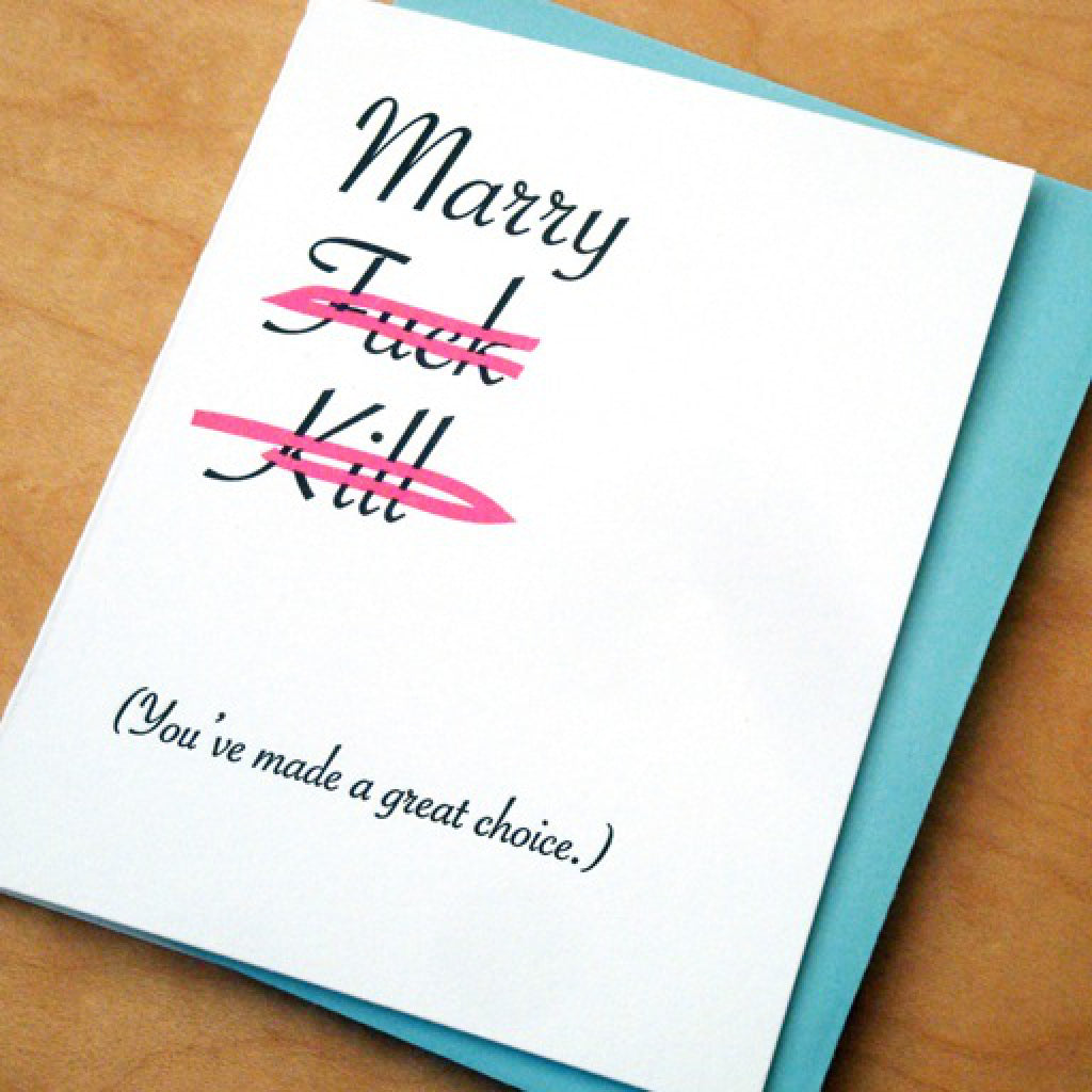 Marry Fuck Kill Card angle shot