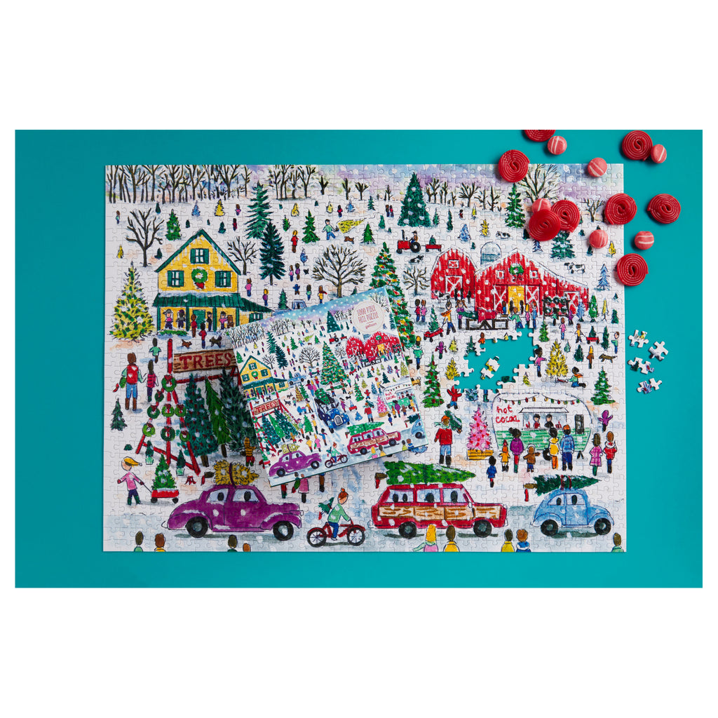 Michael Storrings Christmas Tree Farm 1000 Piece Foil Puzzle.