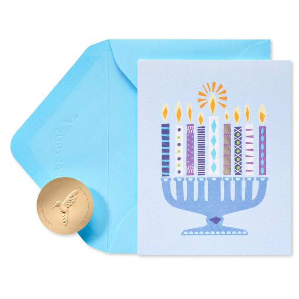 Modern Menorah Boxed Hanukkah Cards | Papyrus – Outer Layer