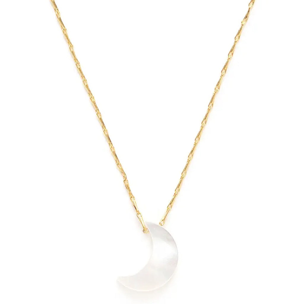 Mother of Pearl Moon Necklace.
