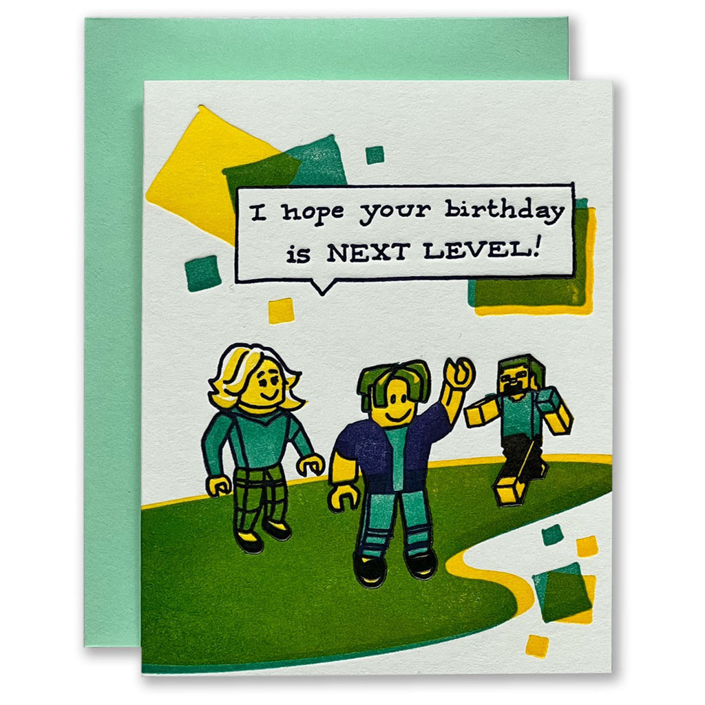 Next Level Gamer Birthday Card.