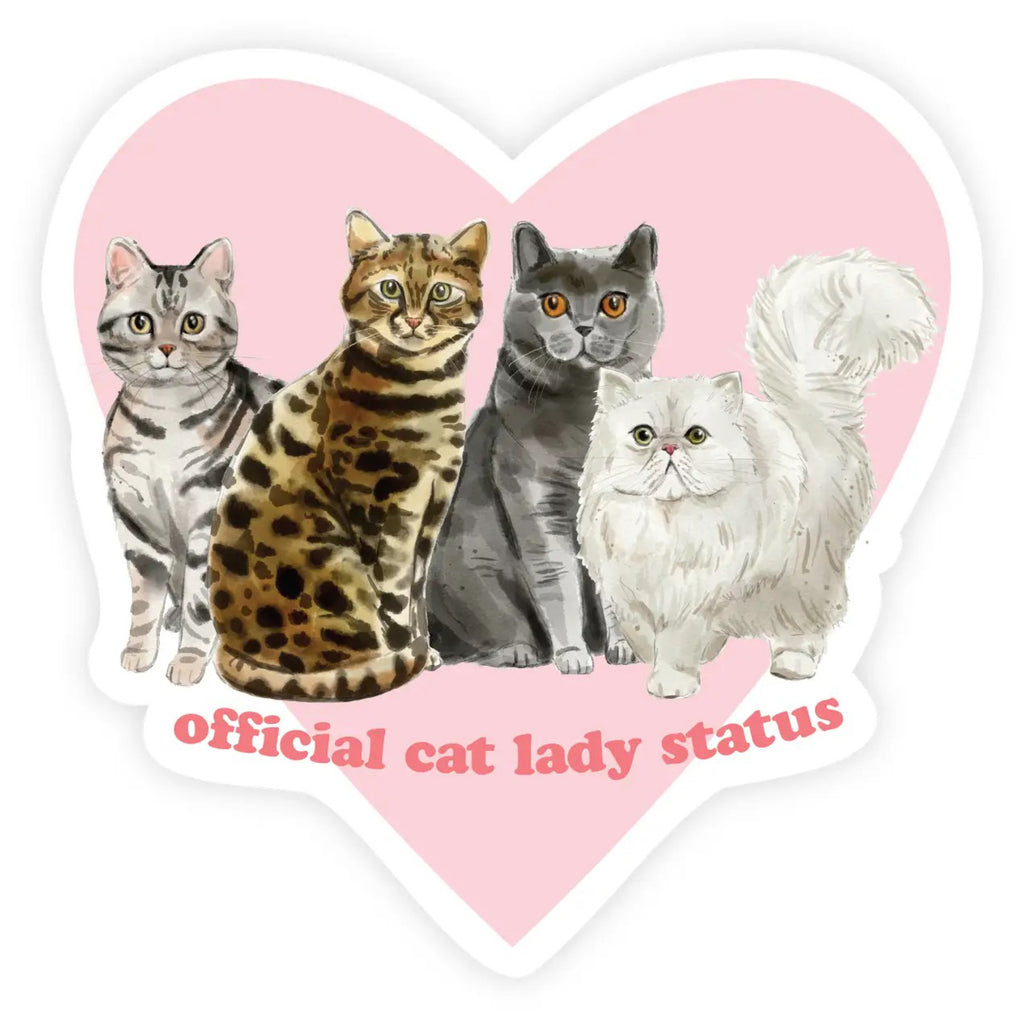 Official Cat Lady Status Sticker.