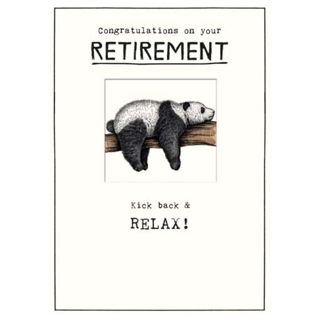 Panda You're Retiring Card.