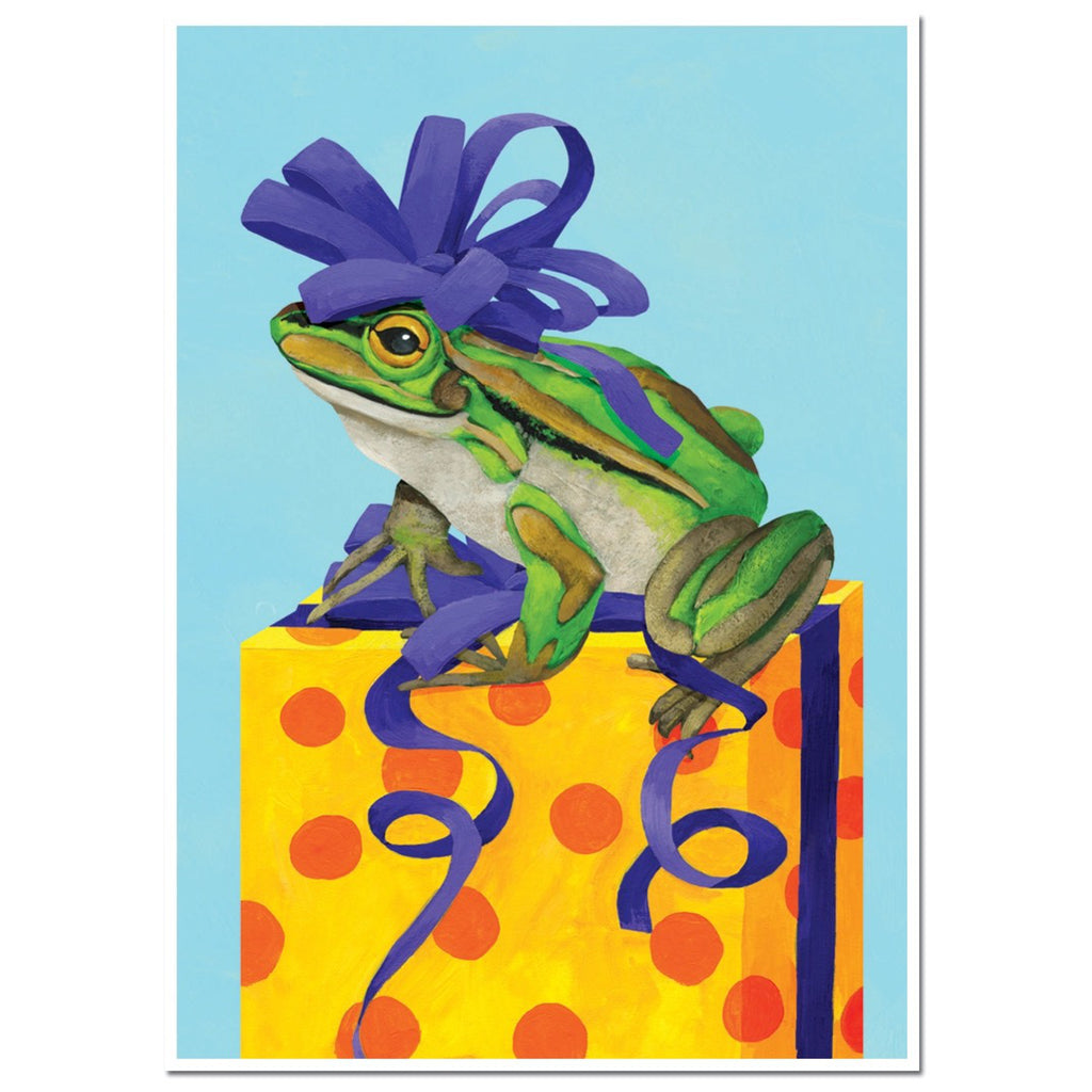 Party Frog Birthday Card.