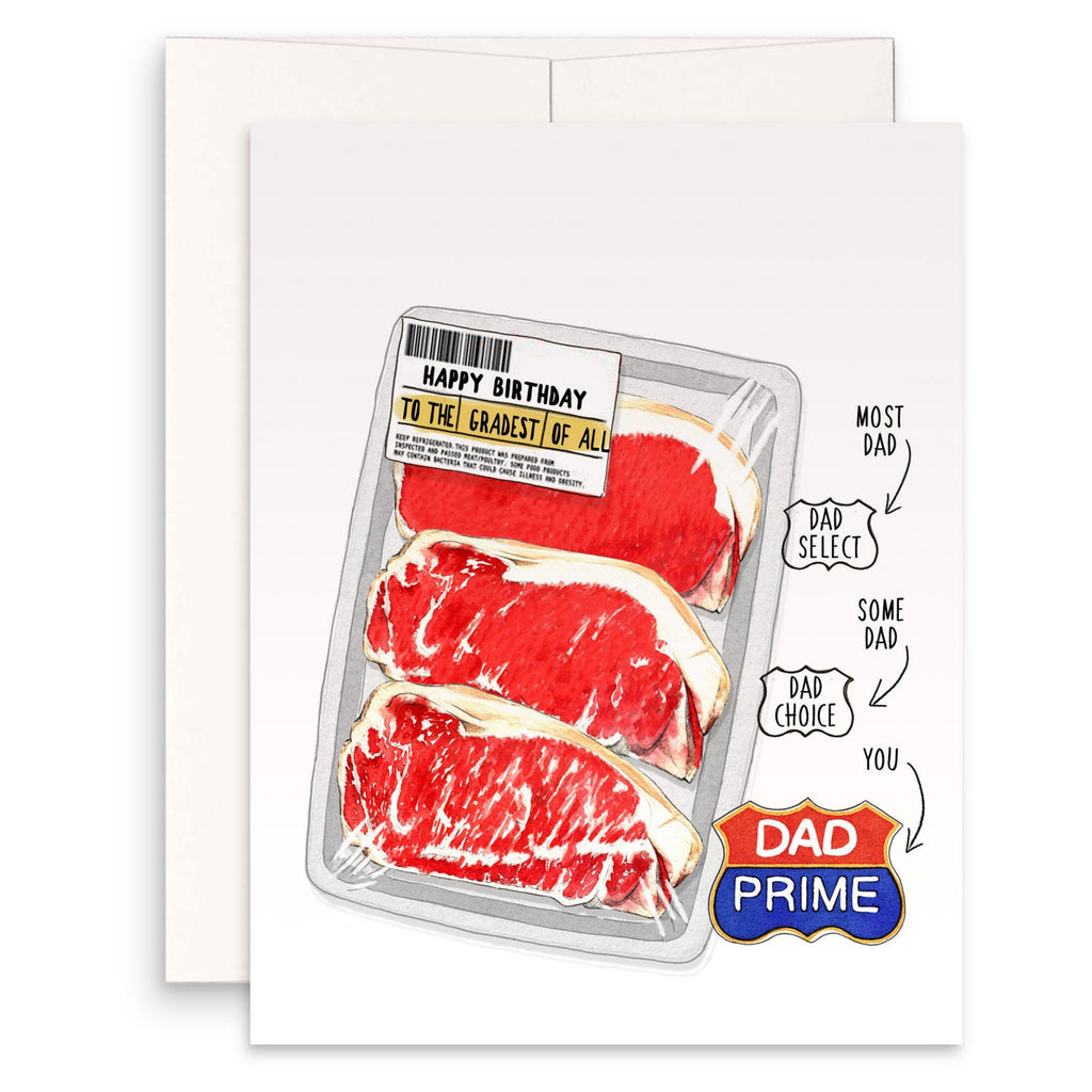 Prime Steak Dad Birthday Card