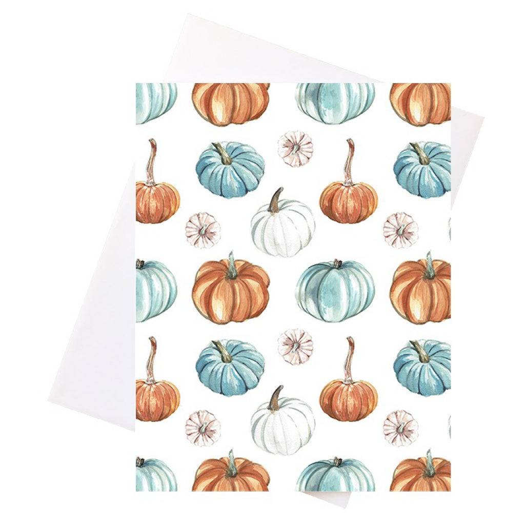 Pumpkin Pattern Watercolour Card