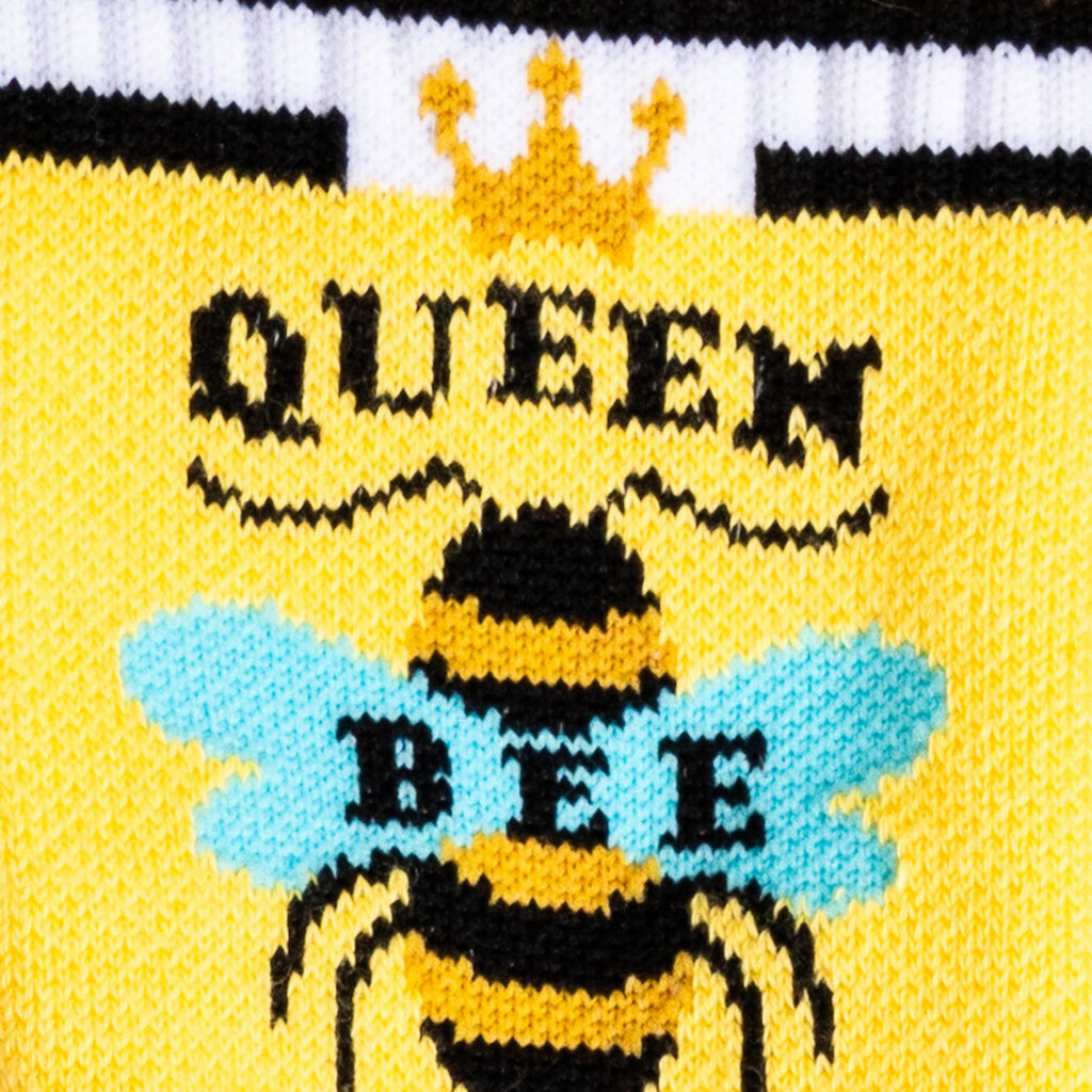 Queen Bee Athletic Ribbed Crew Socks.