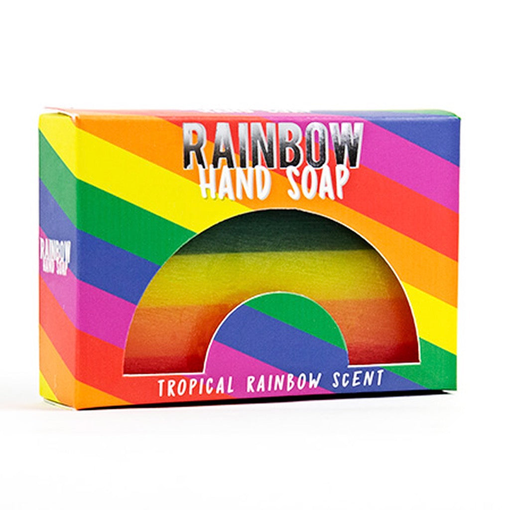 Rainbow Soap packaging.