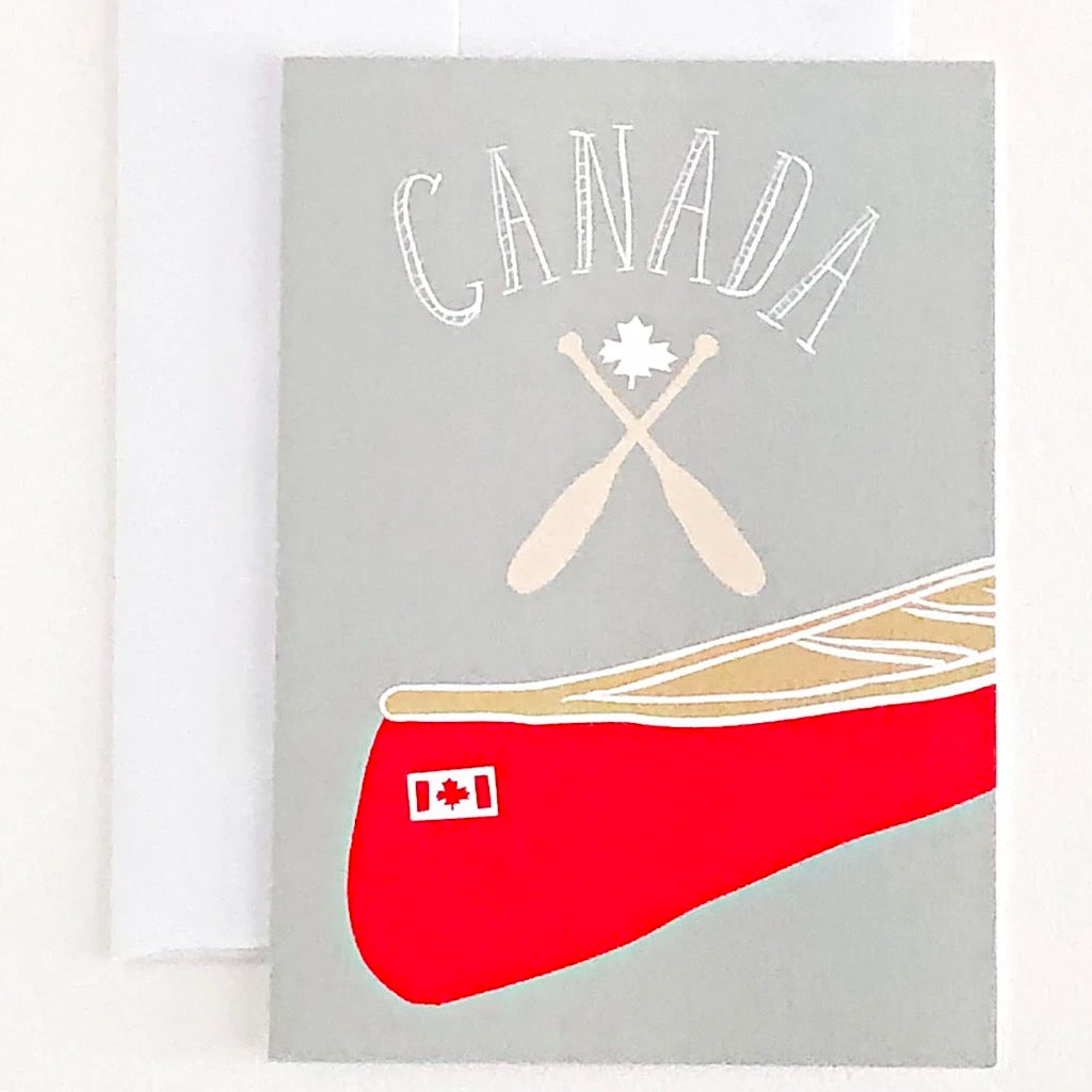 Red Canoe Canada Card