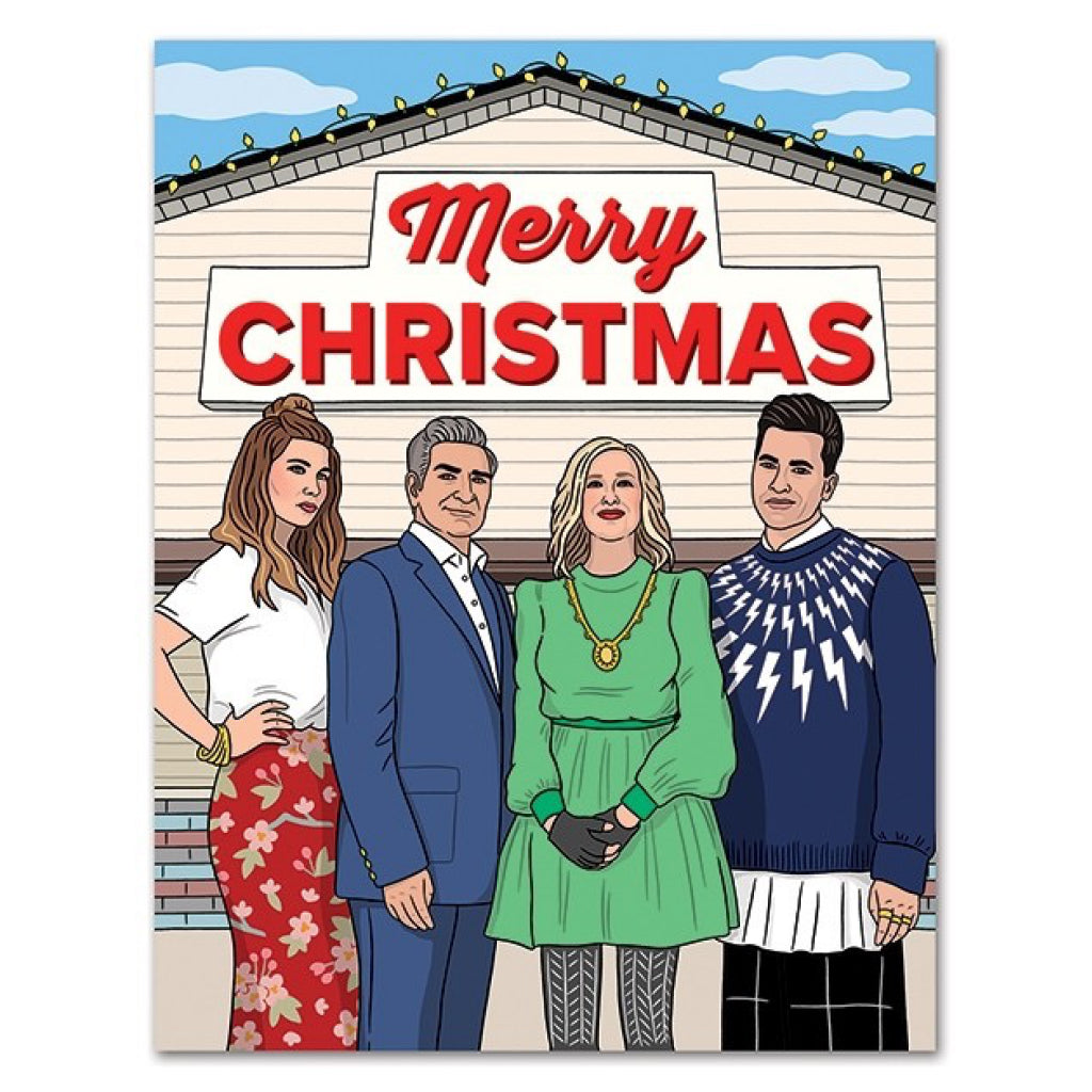 Schitt's Creek Cast Merry Christmas Card The Found Outer Layer Schitts Creek Christmas