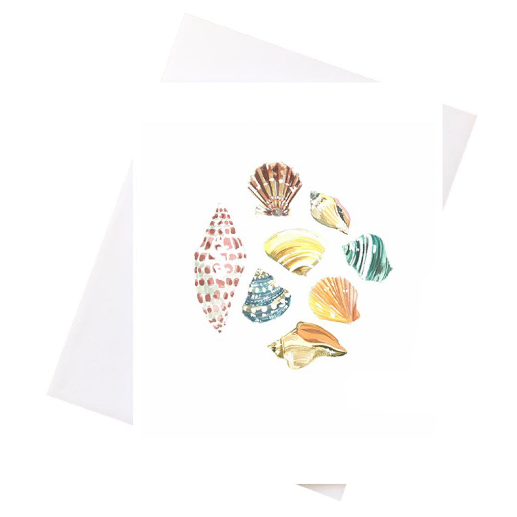 Seashells Watercolour Card by Niki Kingsmill Outer Layer