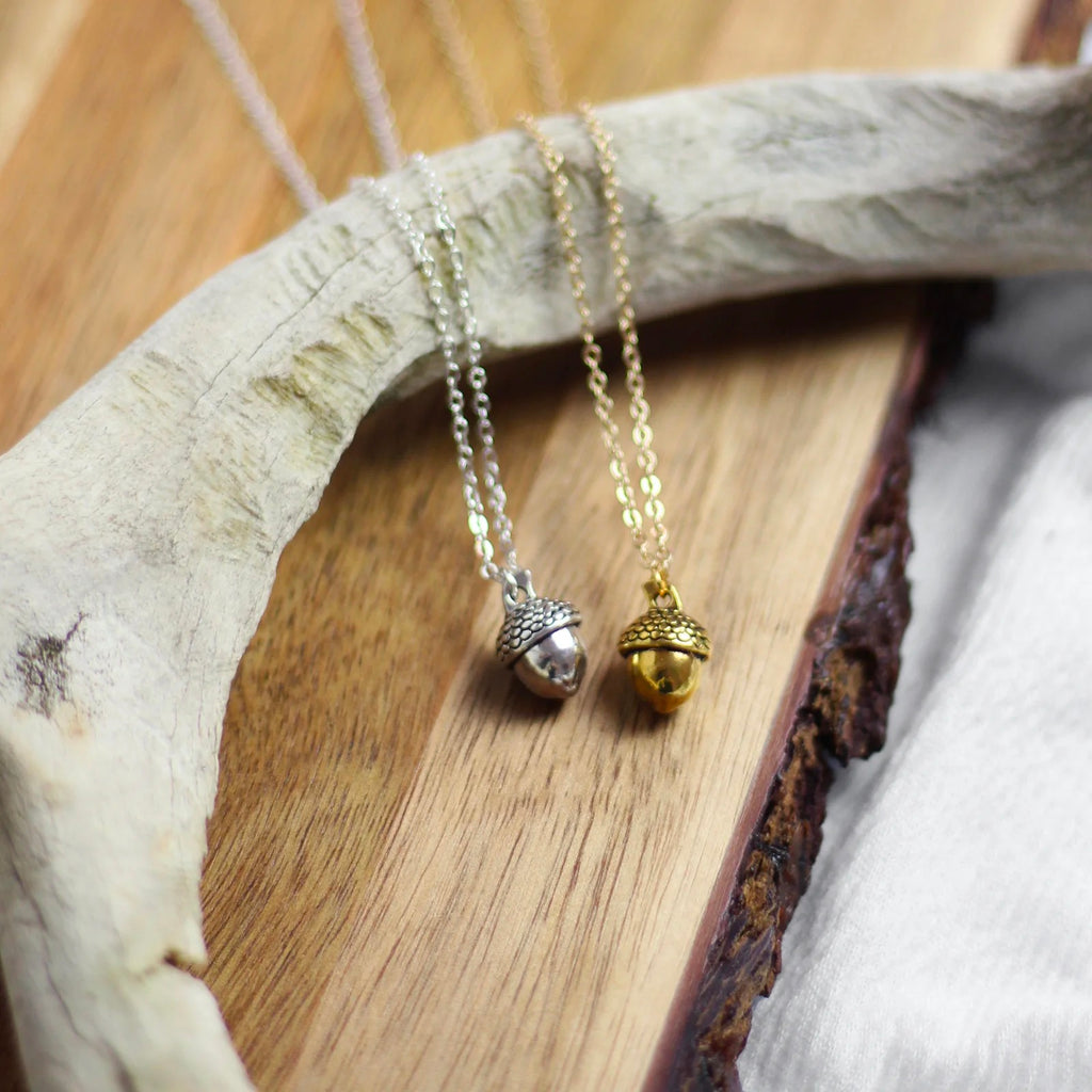 Small Acorn Necklace.