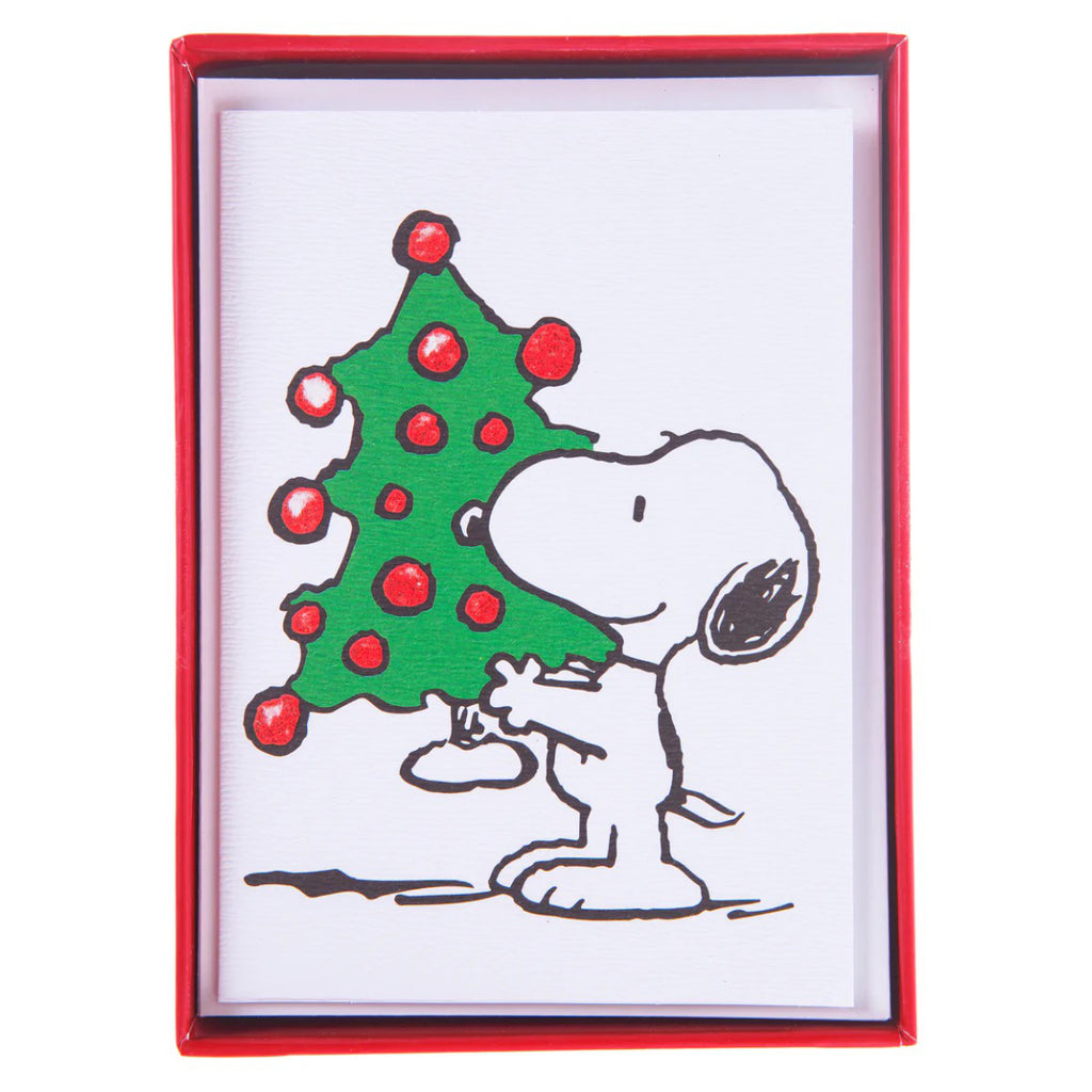 Snoopy Tree Petite Classic Boxed Cards