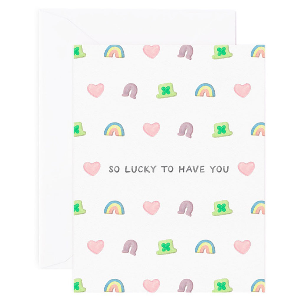 So Lucky To Have You Charms Card | Amy Zhang Creative – Outer Layer