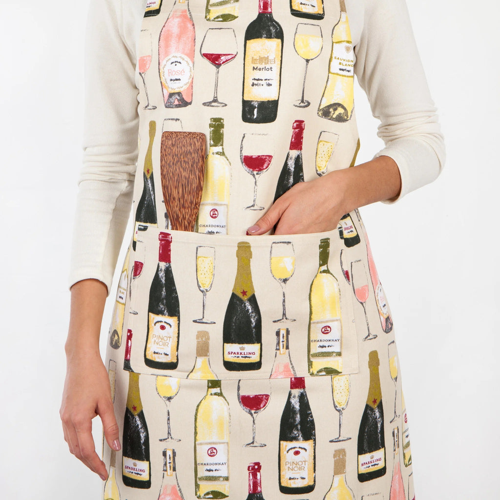 Sommelier chef apron being worn.