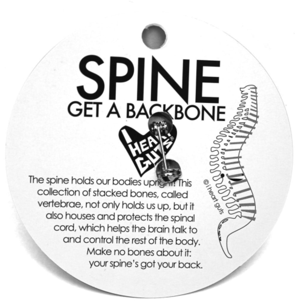 Spine Lapel Pin back