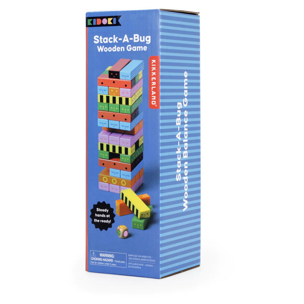 Stack-A-Bug Wooden Game packaging.