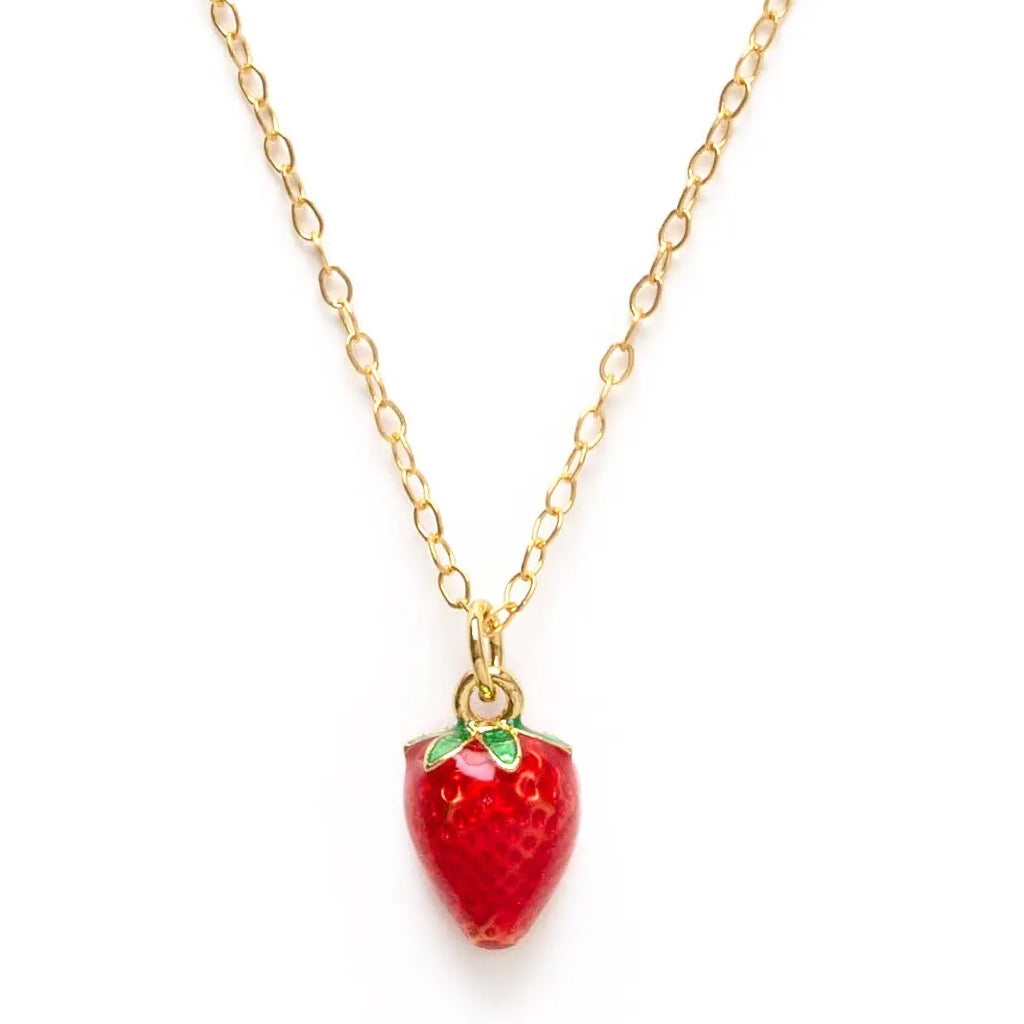 Summer Strawberry Necklace.