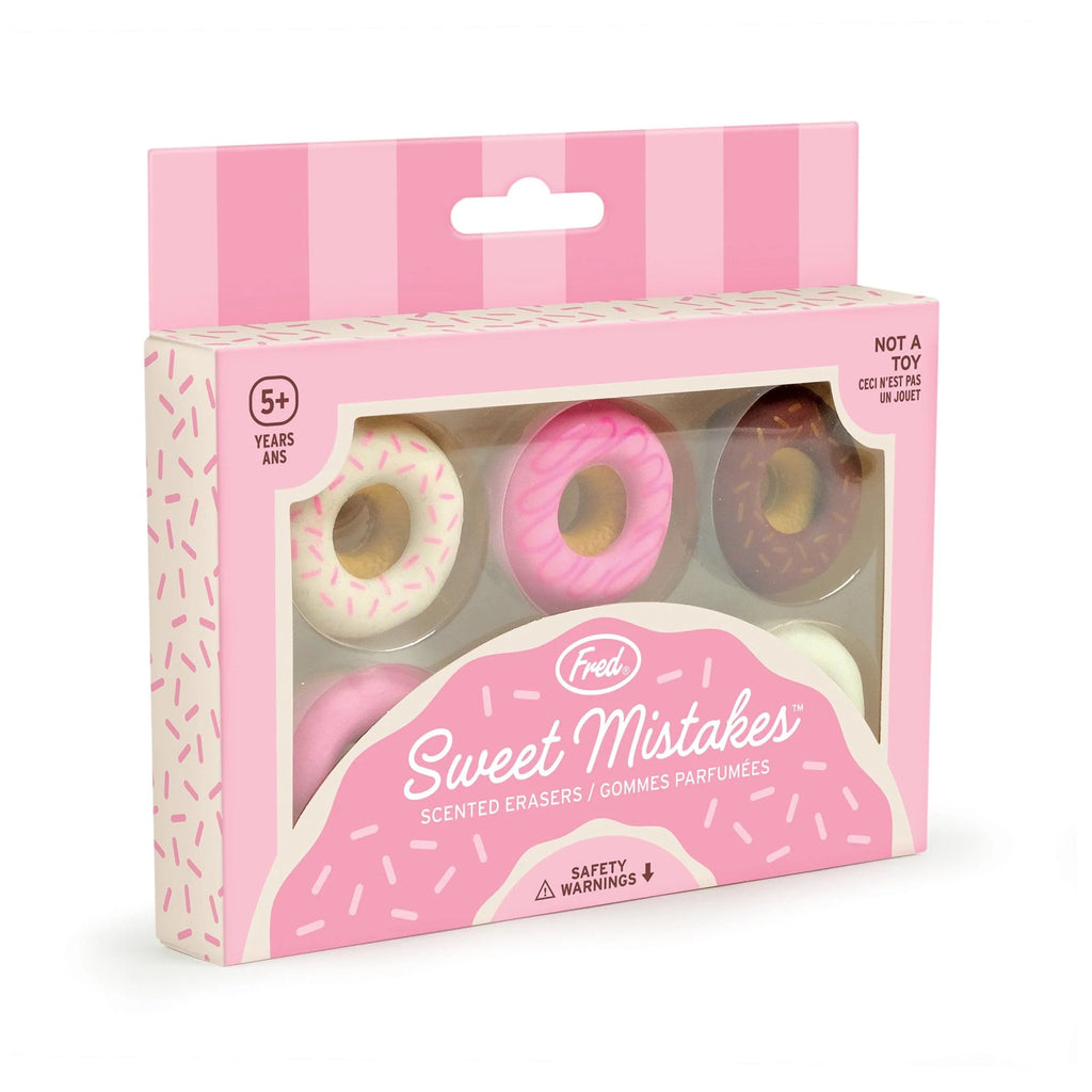 Sweet Mistakes Donut Erasers Packaging.