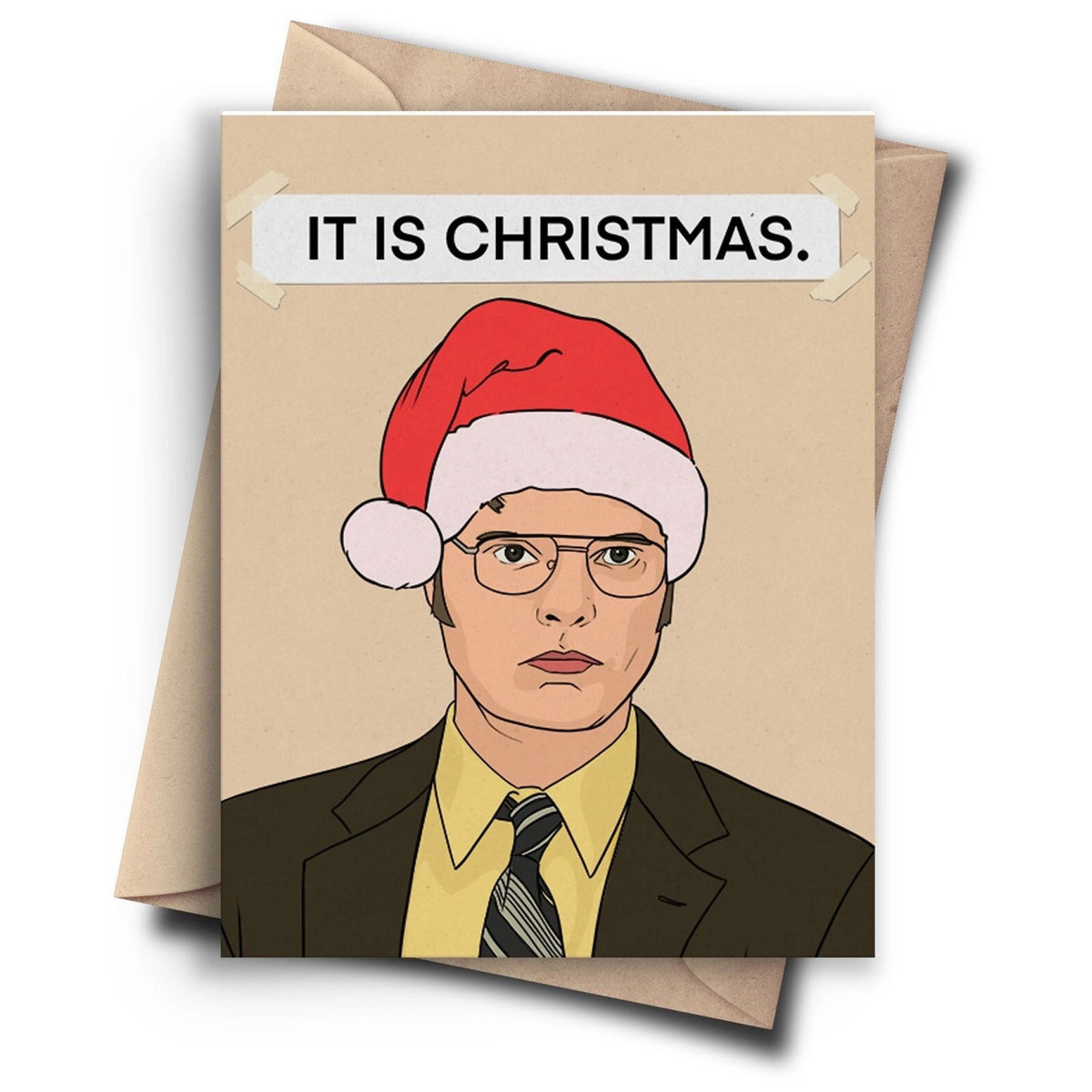 The Office Dwight Christmas Card Pop Cult Paper Outer Layer