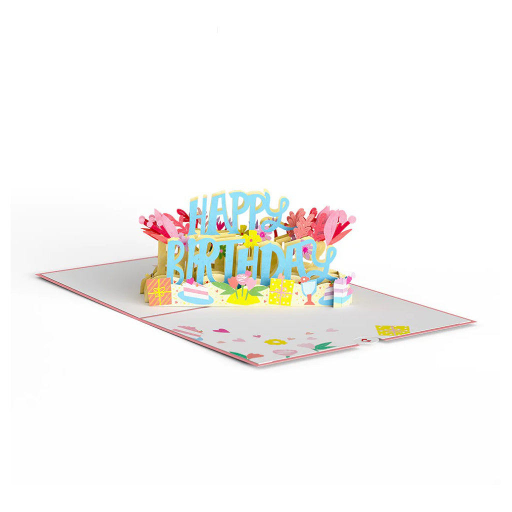 Time to Celebrate Birthday 3D Pop-Up Card open.