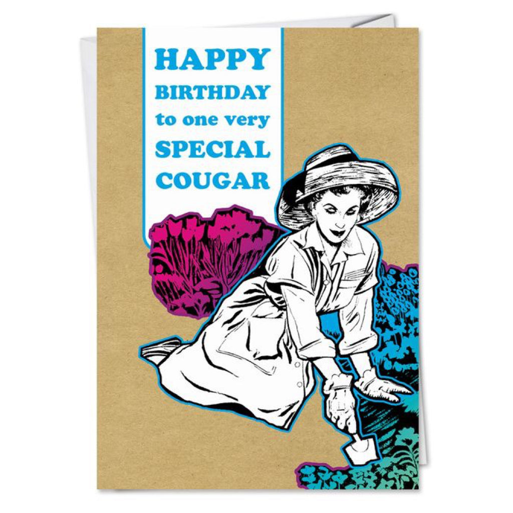 Very Special Cougar Birthday Card.