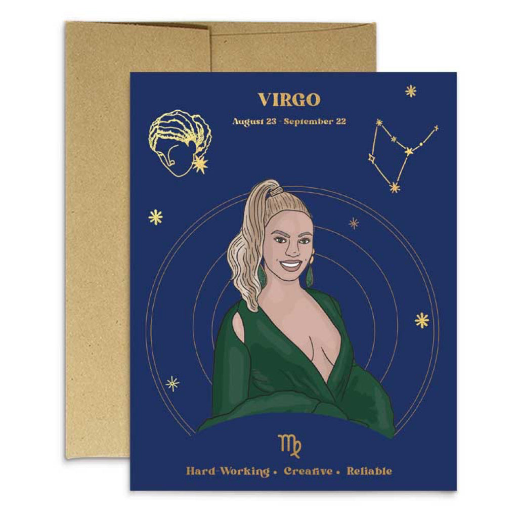Virgo Star Sign Pop Culture Zodiac Card