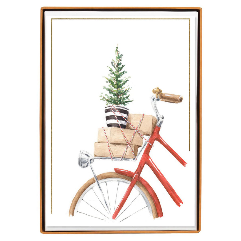 Watercolor Bike Mid-Sized Boxed Cards
