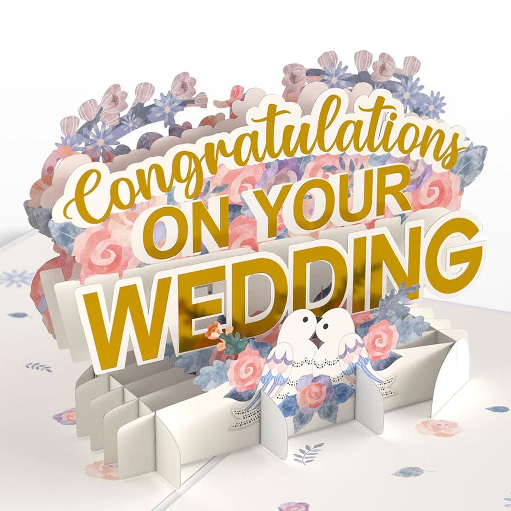 Wedding Congratulations 3D Pop-Up Card.