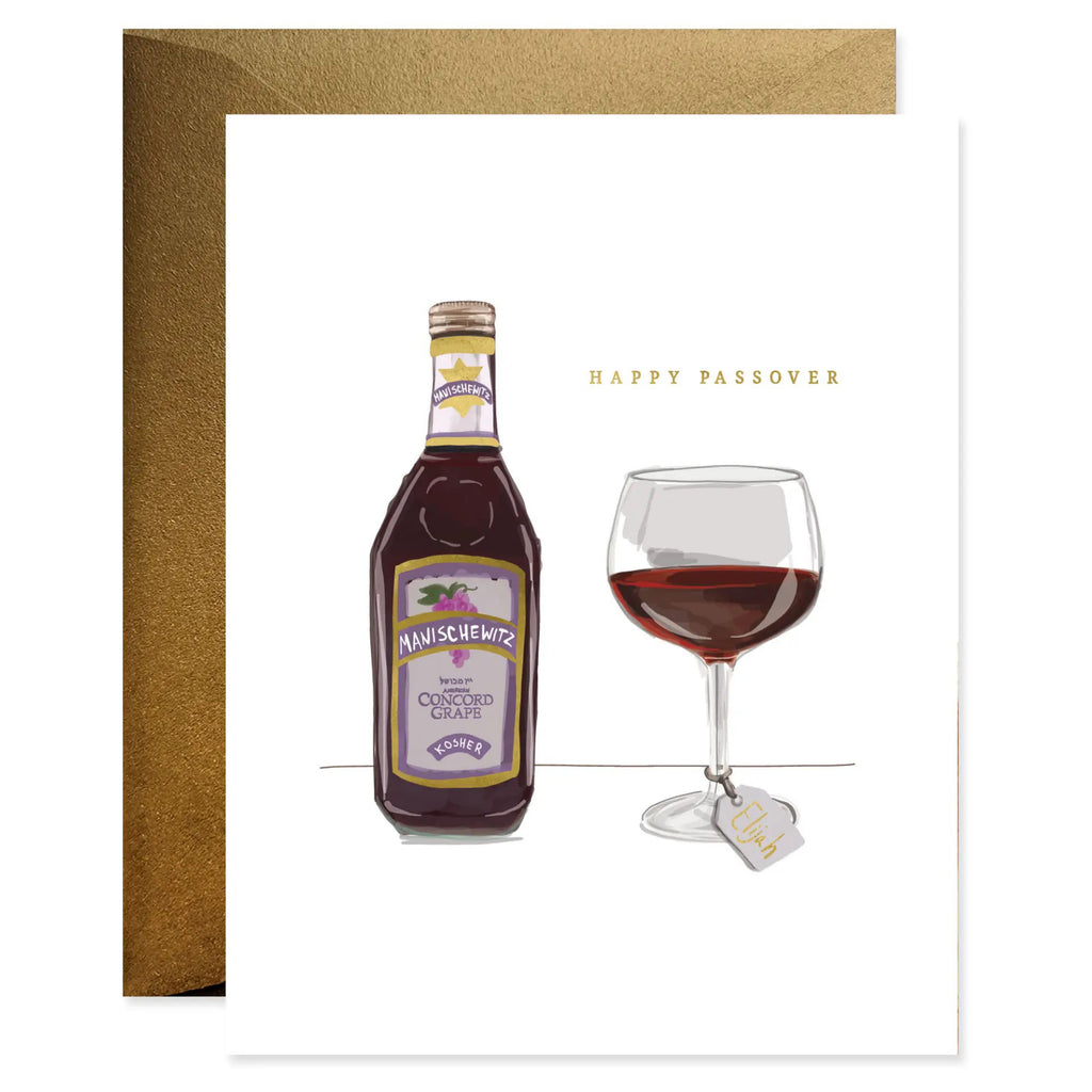 Wine Glass Passover Card
